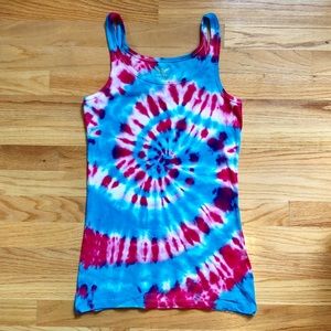 ✌️Tie Dye July 4th Tank Top